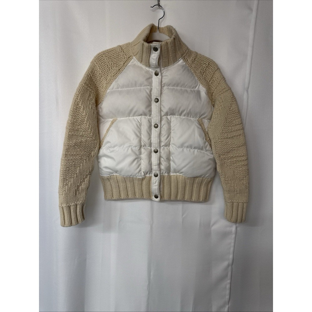VTG Polo Jeans 1967 Ralph Lauren Down Puffer Wool Sweater Jacket Women Sz M Rare
